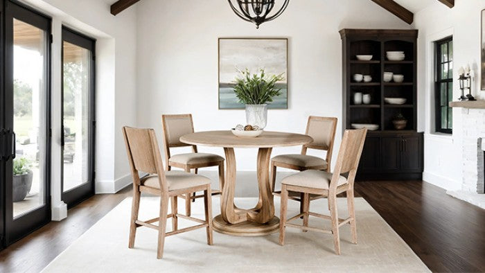 Orbetello 54" Round Counter Table W/4 Dining Chairs