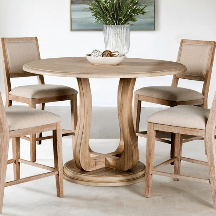 Orbetello 54" Round Counter Table W/4 Dining Chairs