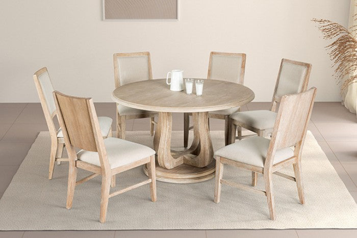 Orbetello 54" Round Dining Table W/6 Dining Chairs