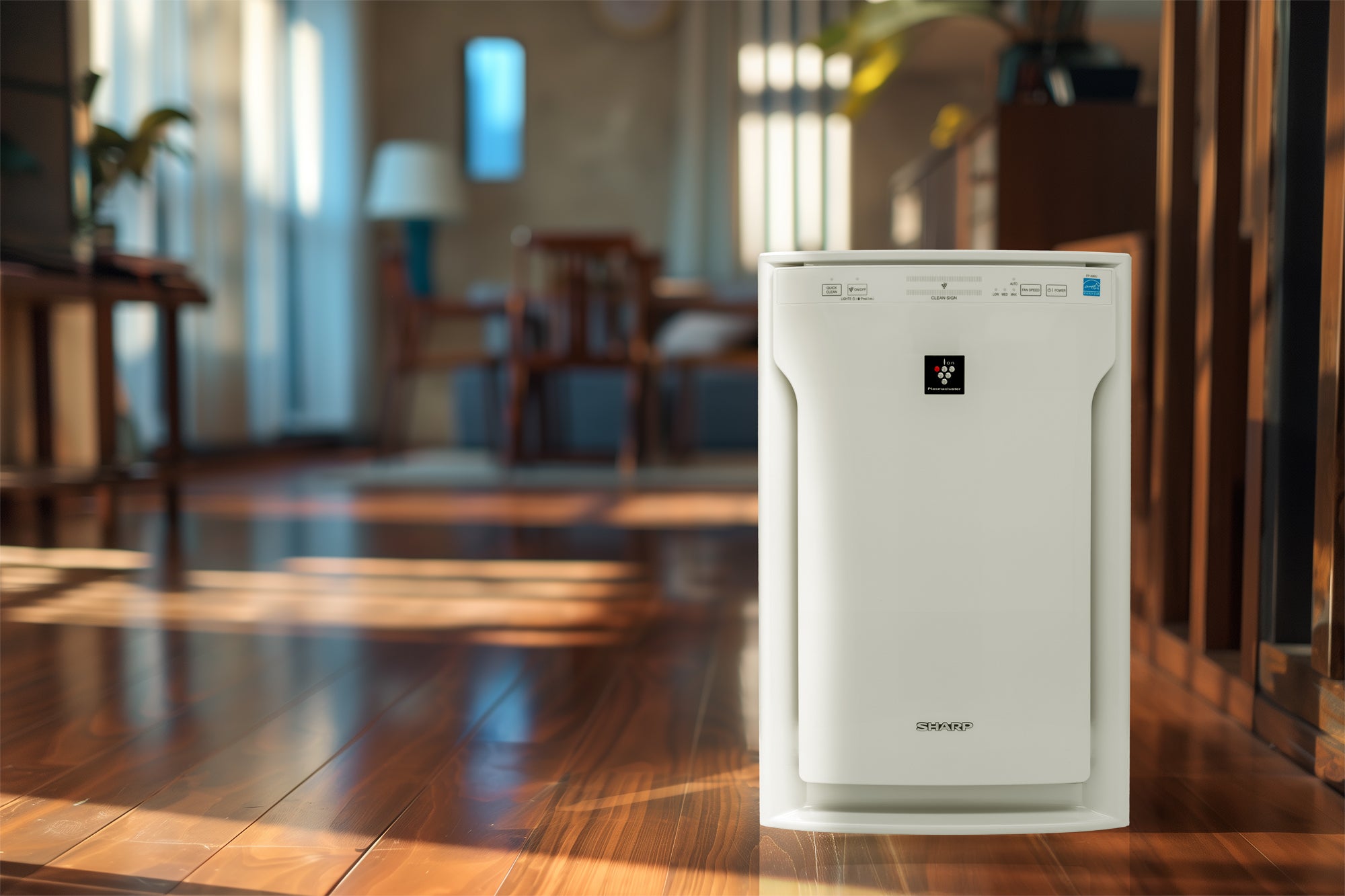 Sharp Plasmacluster Ion Air Purifier with True HEPA for Large Rooms