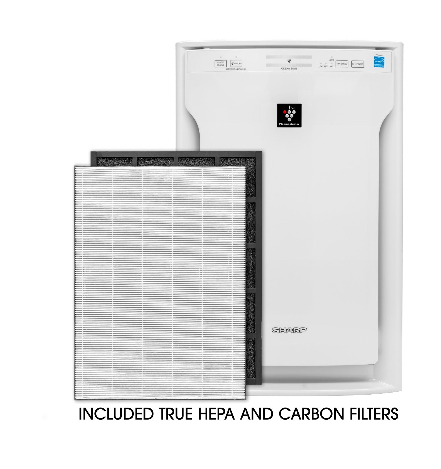 Sharp Plasmacluster Ion Air Purifier with True HEPA for Large Rooms