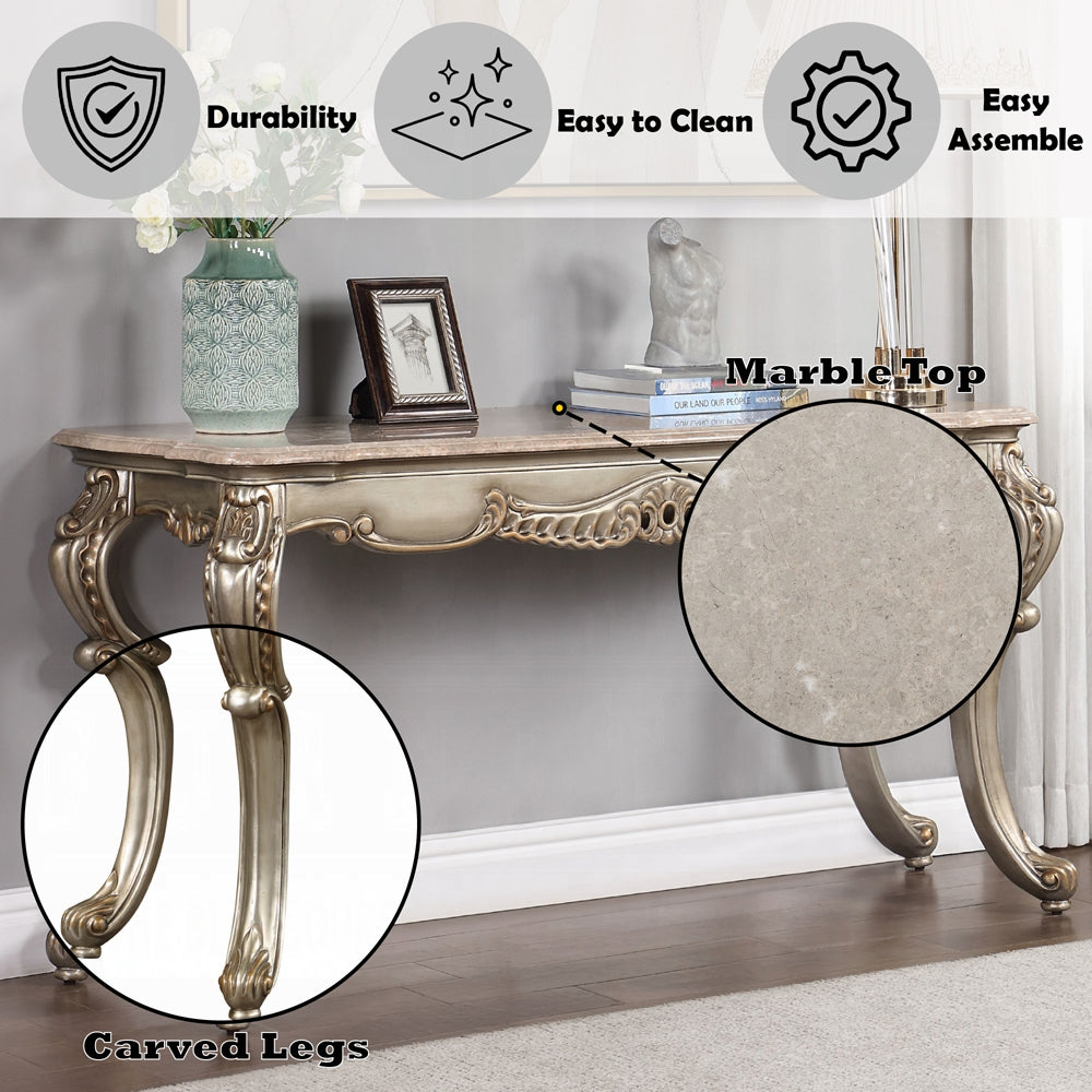 Miliani Sofa Table W/Marble Top