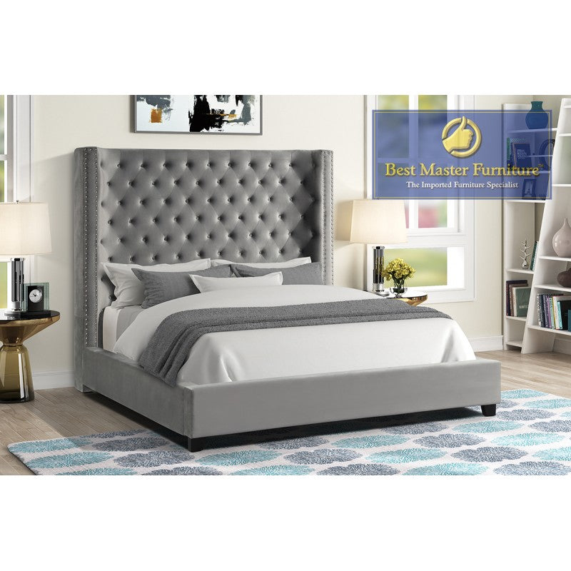 Velvet Upholstered Bed - YY139
