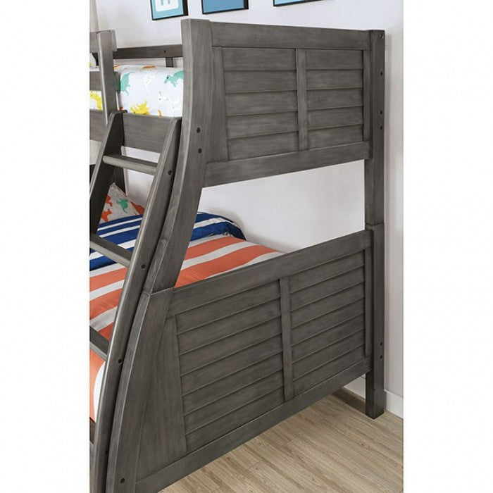 Hoopled Twin / Full Bunk Bed Frame