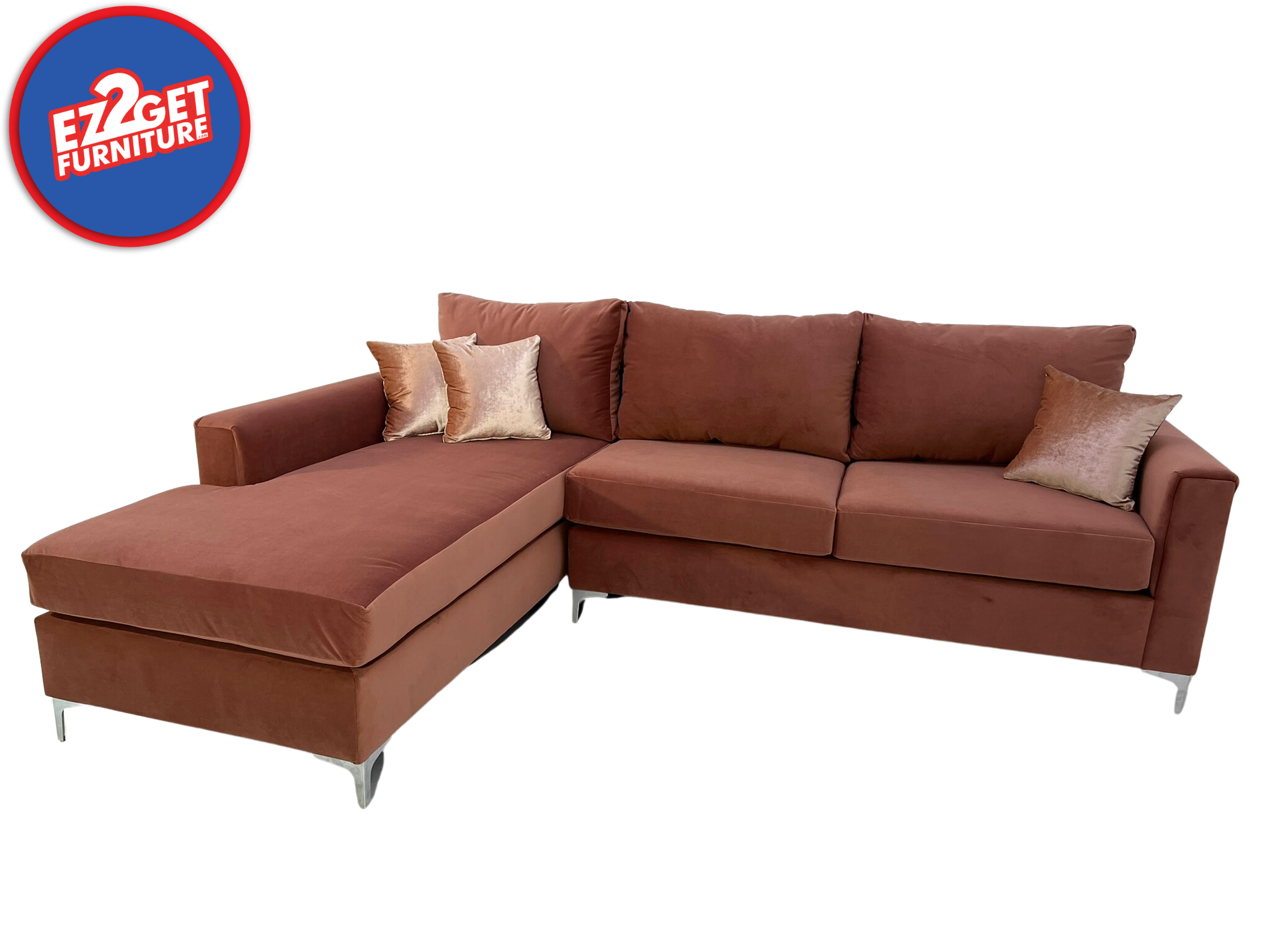 Pink Two Pcs Sectional