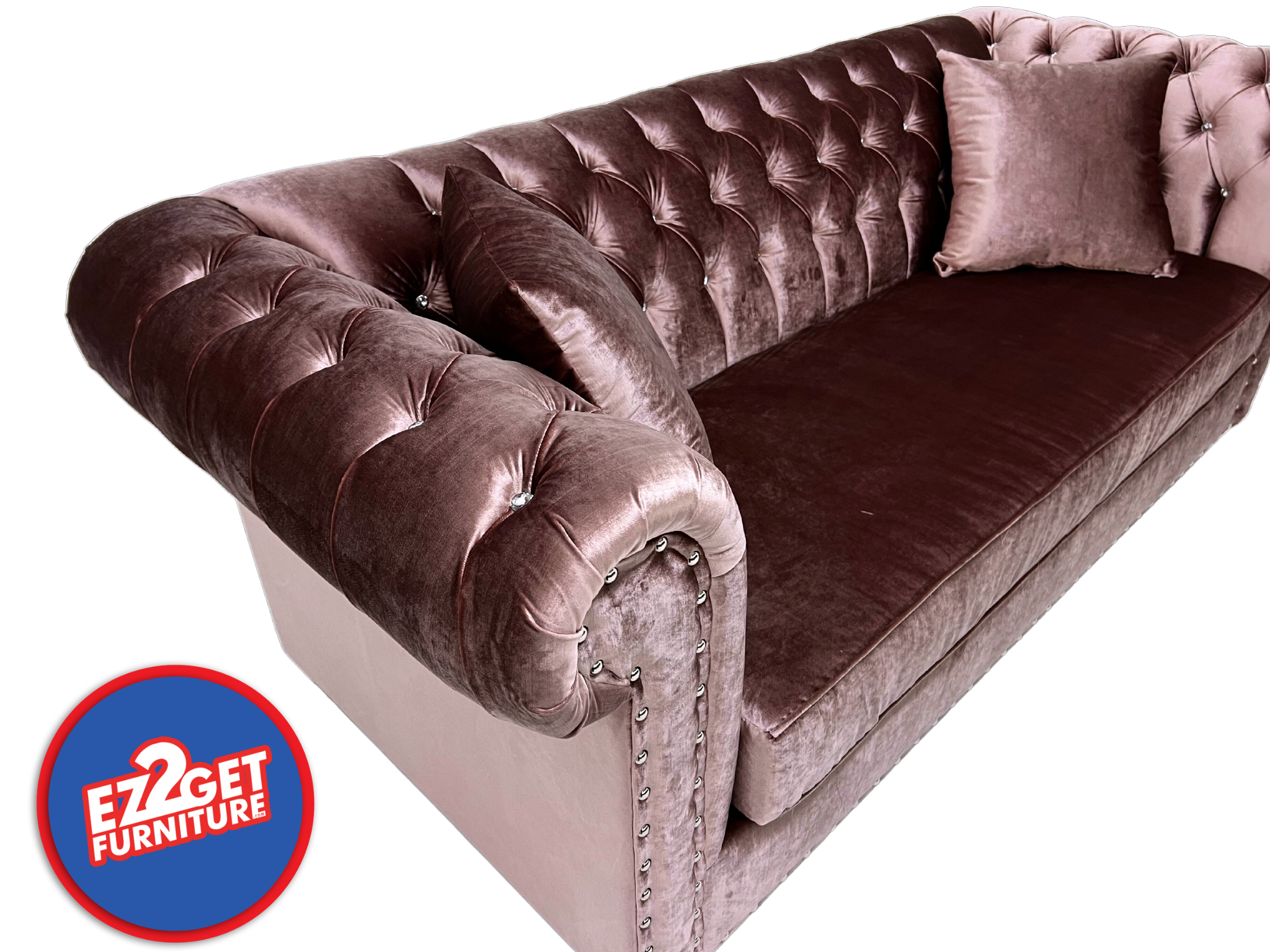 Tufted Pink Glam Sofa