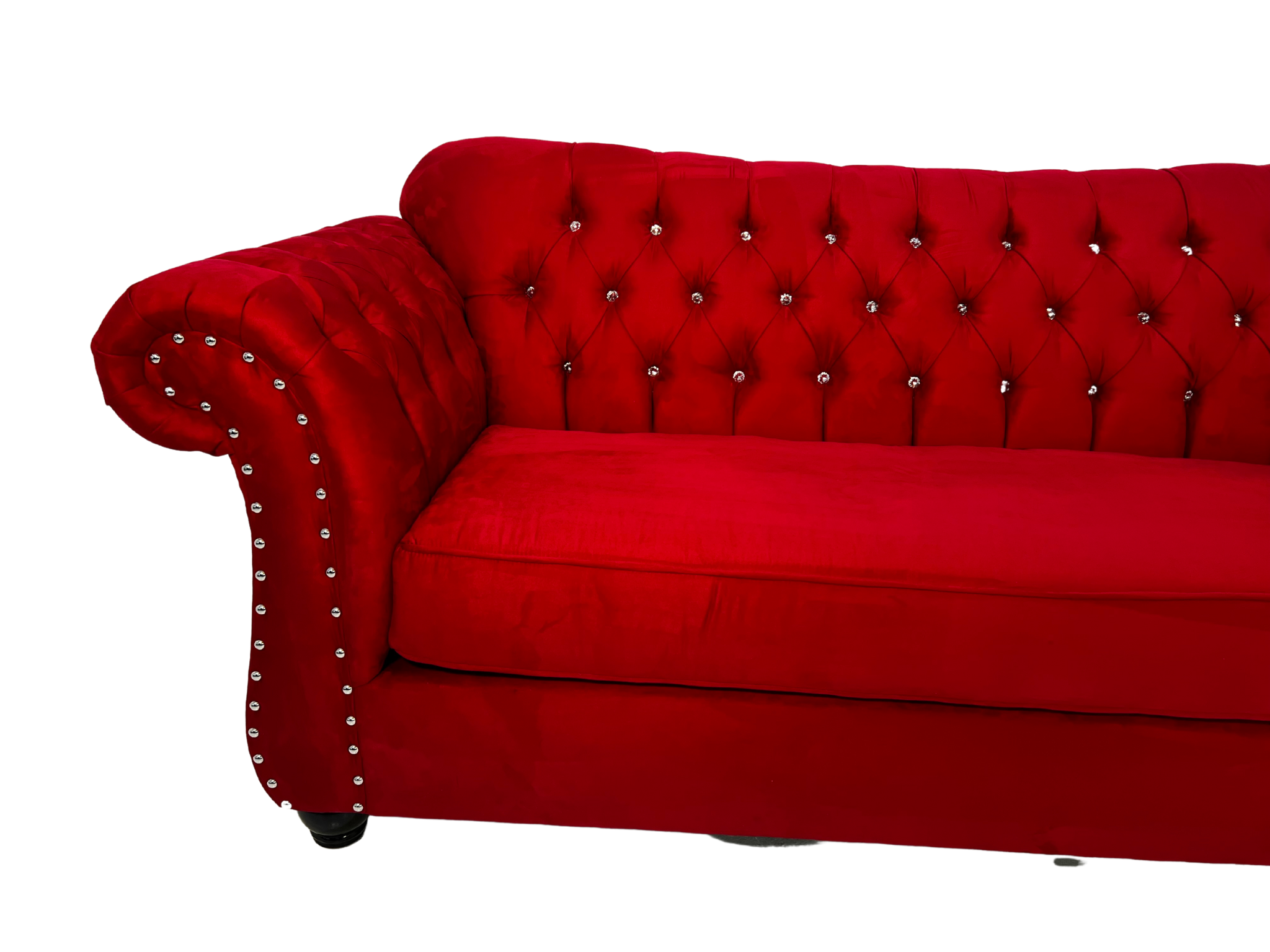 2 Pcs Diamond Tufted Red Lipstick Sofa an Love Seat  Collection
